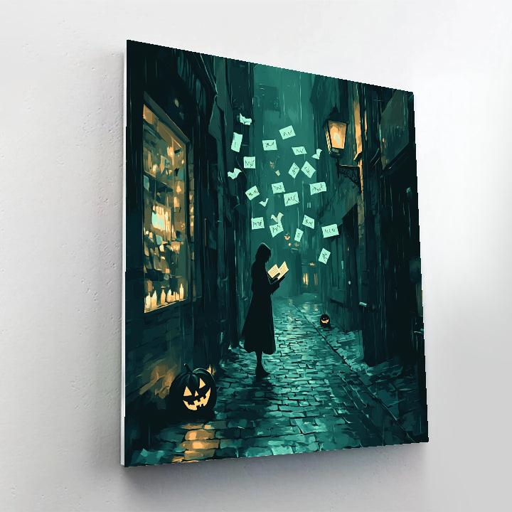 Moonlit Alley Of Whispers Haunted Edition Painting by numbers kit