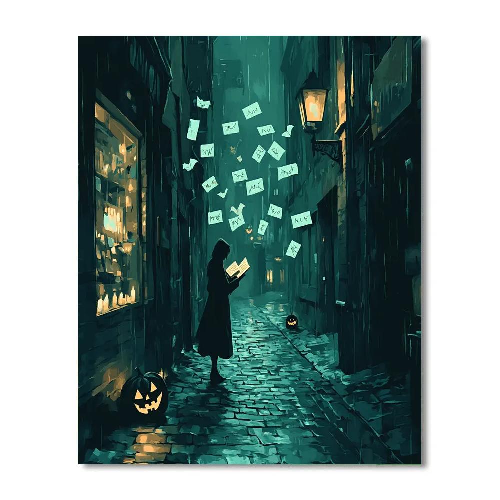 Moonlit Alley Of Whispers Haunted Edition Painting by numbers kit