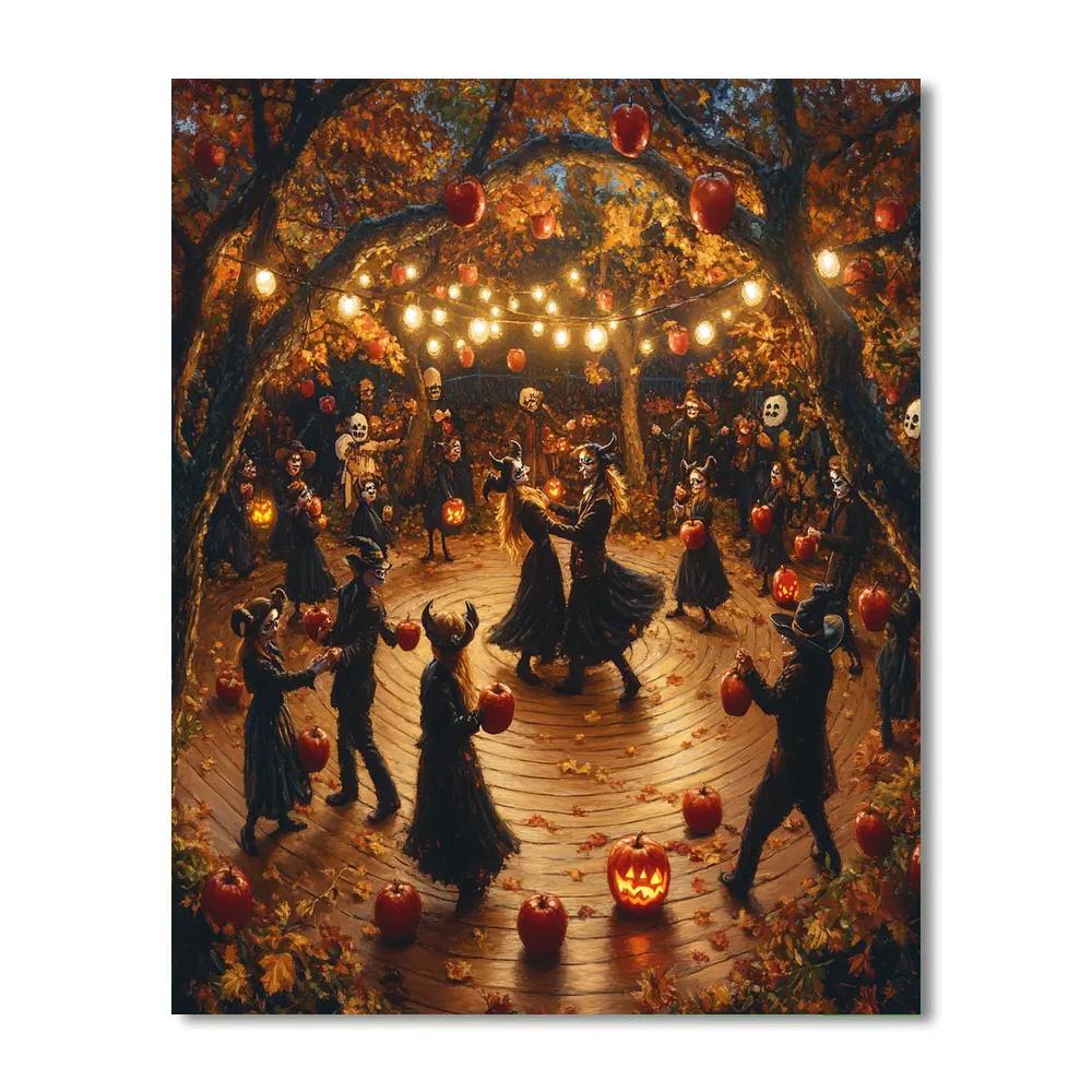 Harvest Masquerade Under The Spooky Orchard Paint by numbers kits