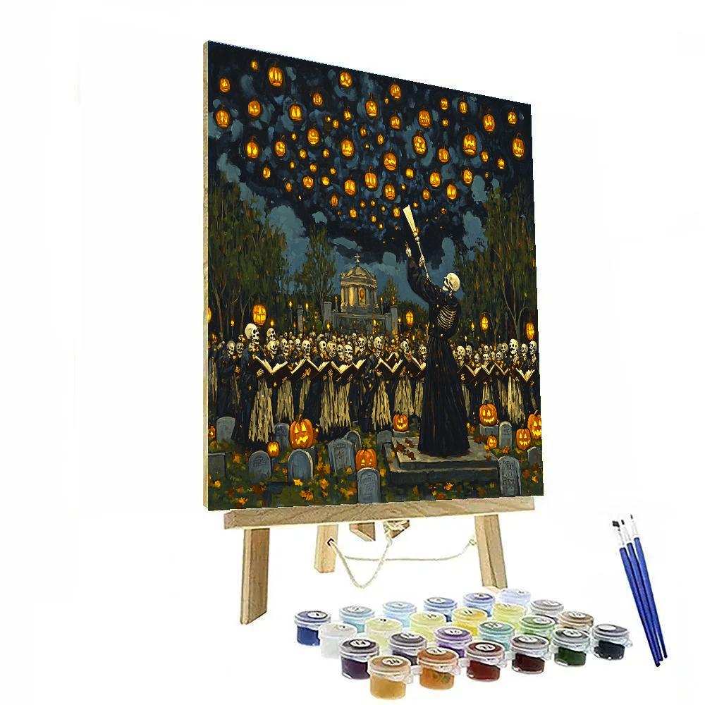Graveyard Choir With Lantern Constellations Painting by numbers kit