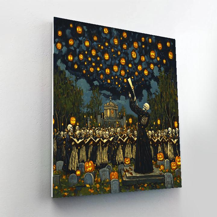 Graveyard Choir With Lantern Constellations Painting by numbers kit