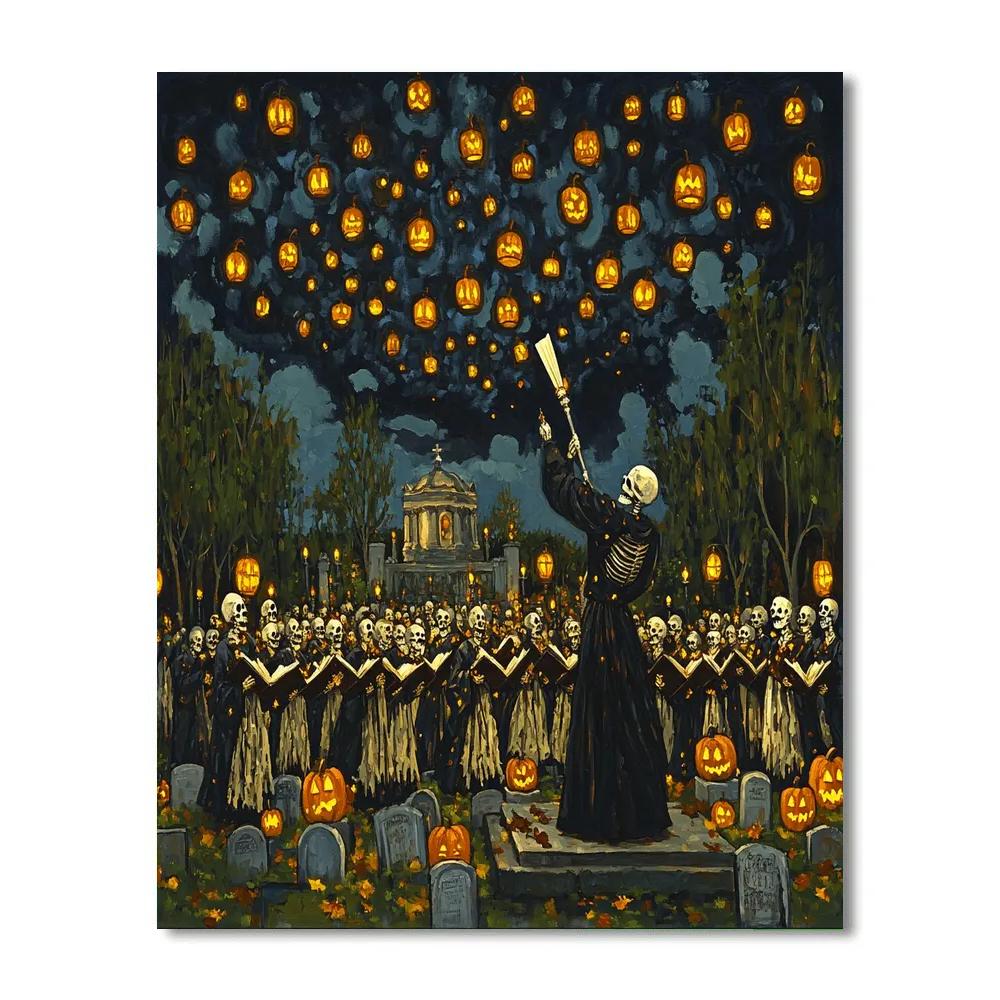 Graveyard Choir With Lantern Constellations Painting by numbers kit