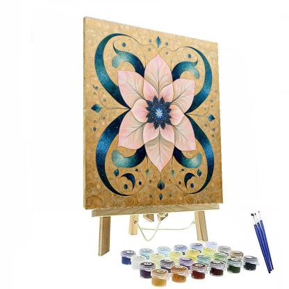 Alphonse Mucha Inspired Floral Nebula Harmony painting number kit