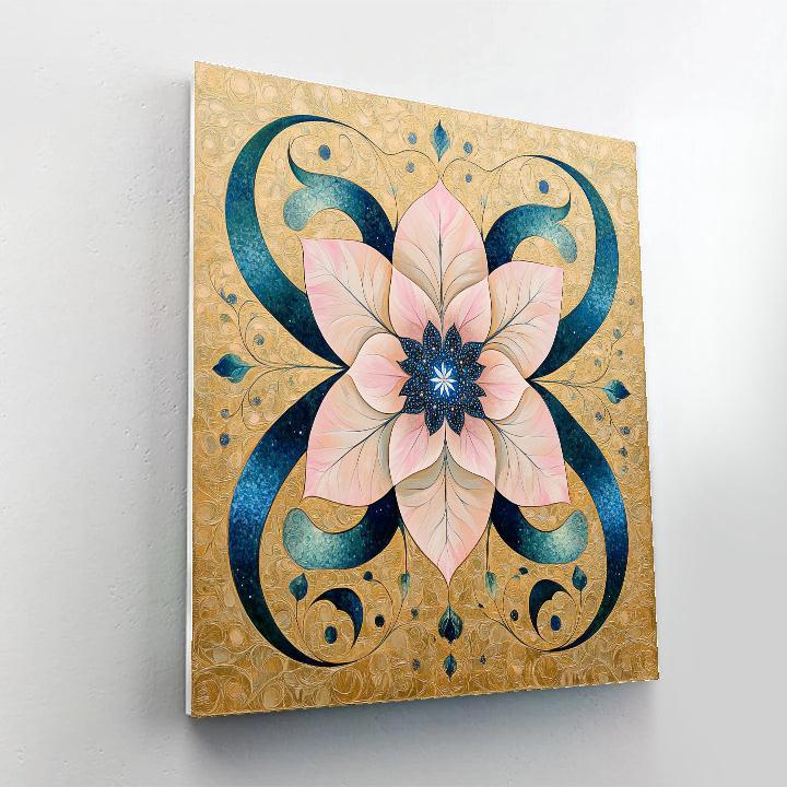 Alphonse Mucha Inspired Floral Nebula Harmony painting number kit