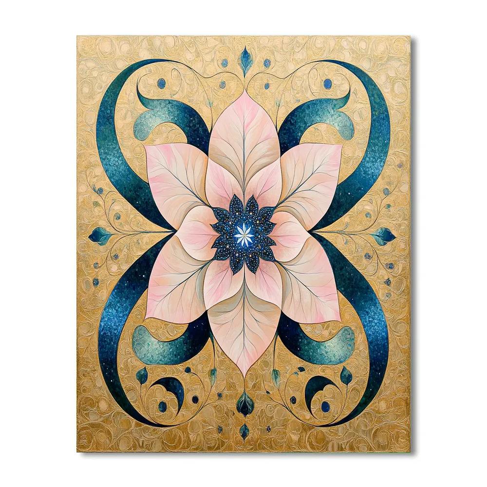 Alphonse Mucha Inspired Floral Nebula Harmony painting number kit