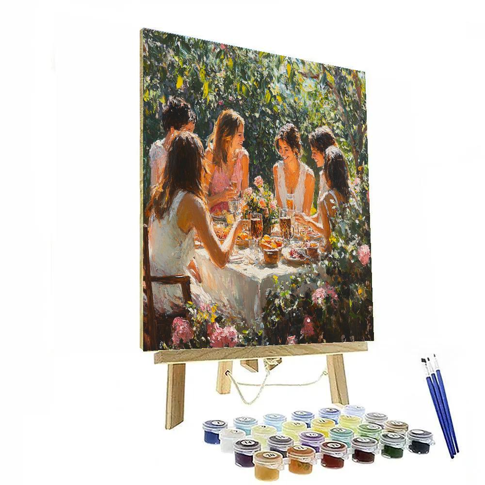 Pierre-Auguste Renoir Inspired Garden Brunch DIY paint by numbers