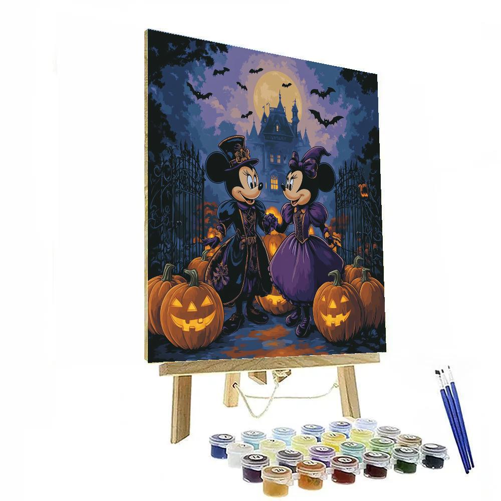 Enchanting Mickeys Halloween Pumpkin Ball painting number kit