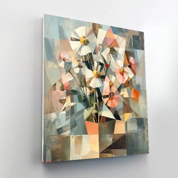 Picasso Inspired Cubist Floral Still Life Painting by numbers kit