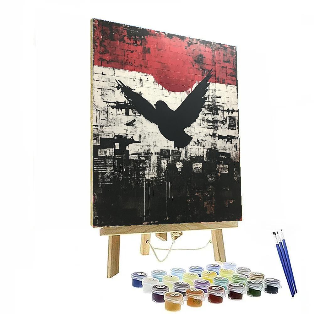 Banksy Inspired Peace Void DIY paint by numbers