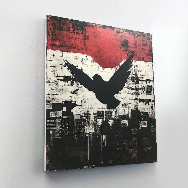 Banksy Inspired Peace Void DIY paint by numbers