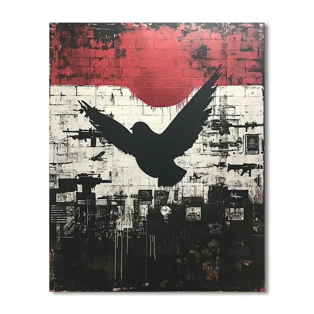 Banksy Inspired Peace Void DIY paint by numbers