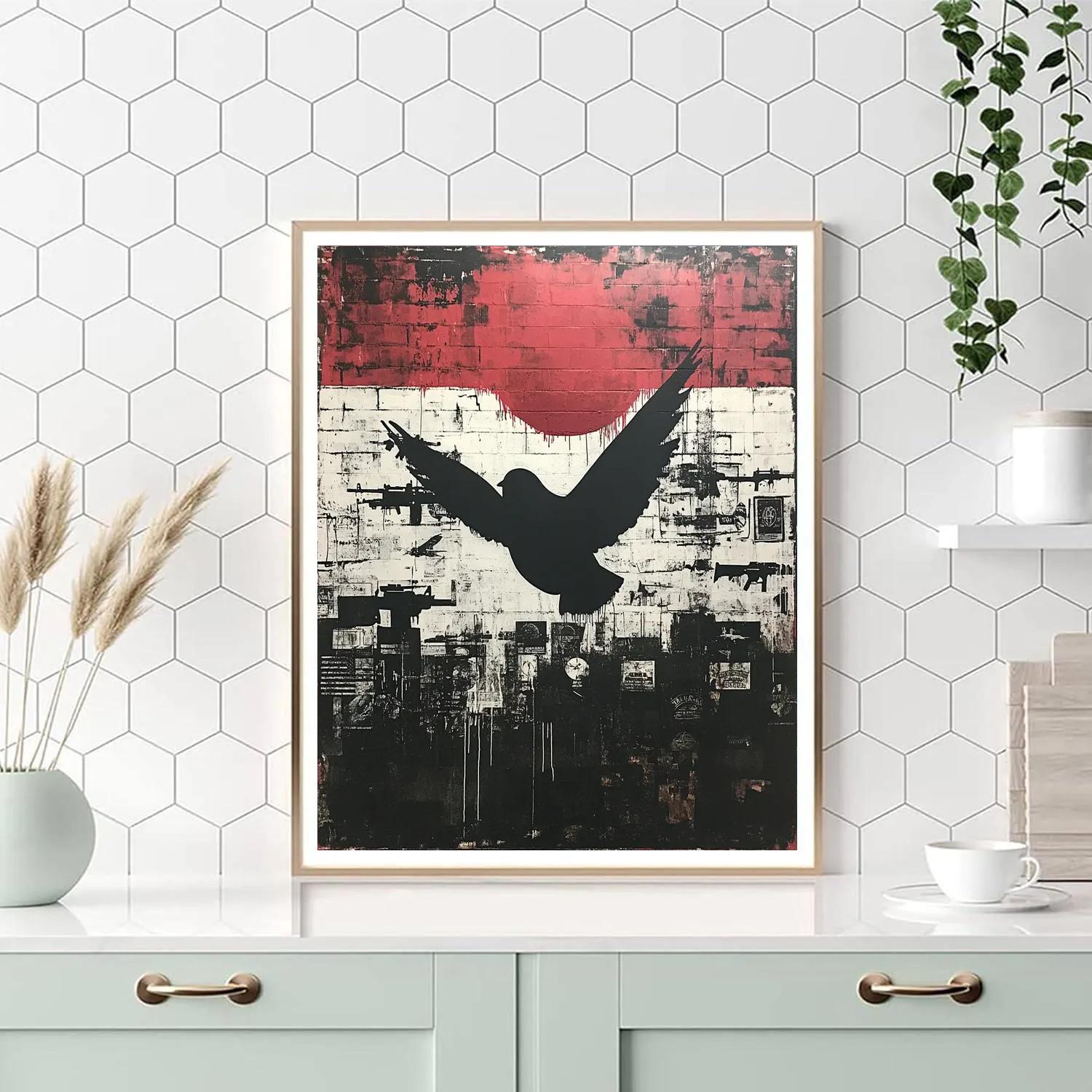 Banksy Inspired Peace Void DIY paint by numbers