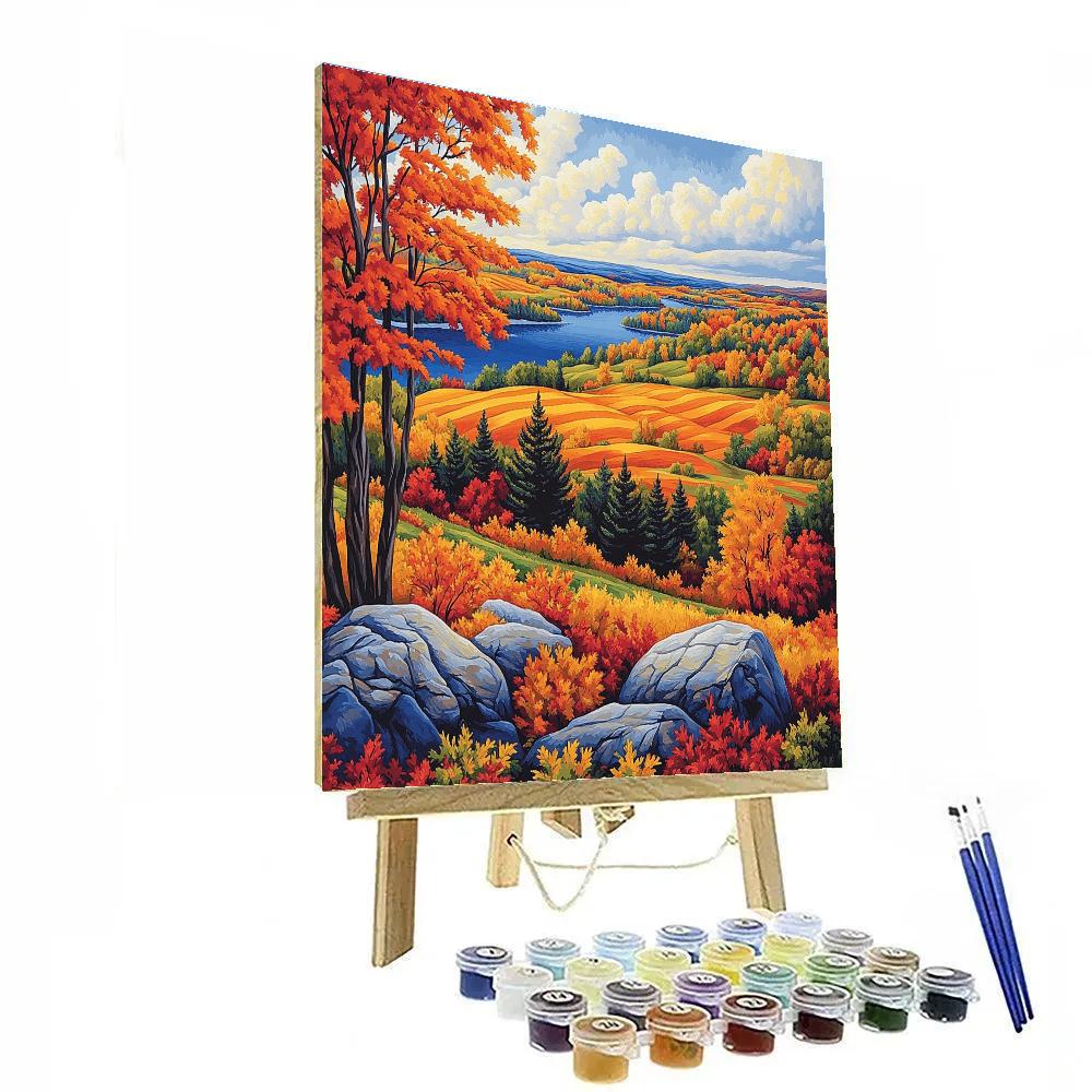 A.Y. Jackson Inspired Algoma Autumn Rhythm Numbered painting kits