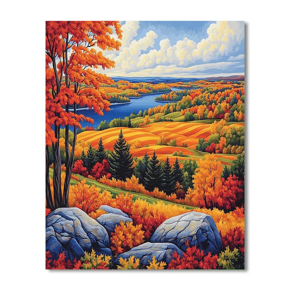 A.Y. Jackson Inspired Algoma Autumn Rhythm Numbered painting kits