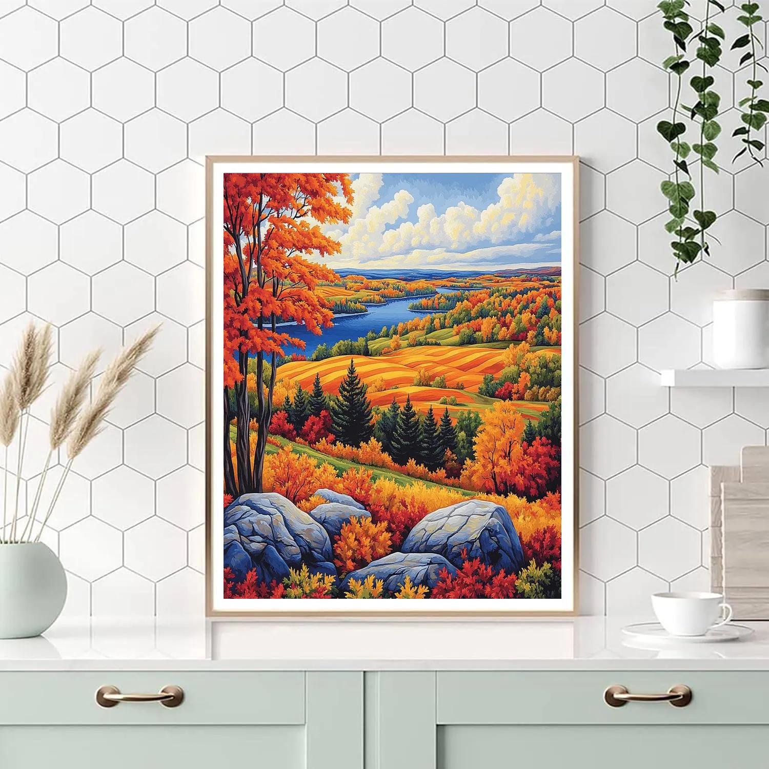 A.Y. Jackson Inspired Algoma Autumn Rhythm Numbered painting kits