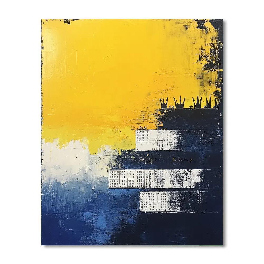 Jean-Michel Basquiat Inspired Fragmented Horizon Paint by numbers kits