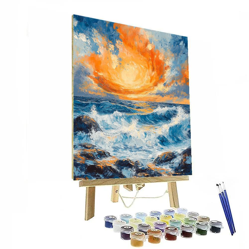 Edvard Munch Inspired Stormy Seascape Symphony Number painting