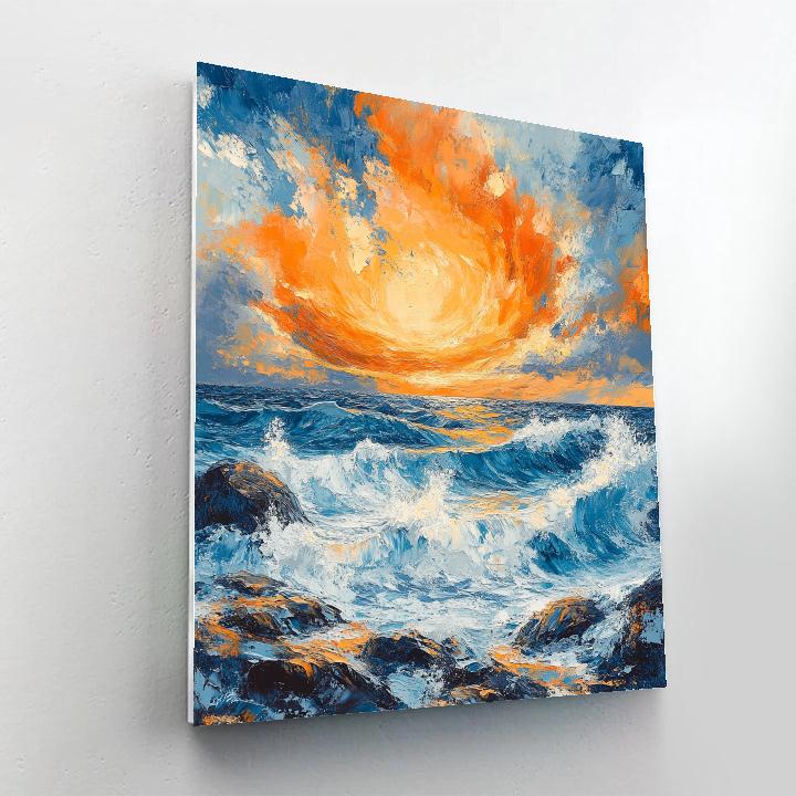 Edvard Munch Inspired Stormy Seascape Symphony Number painting