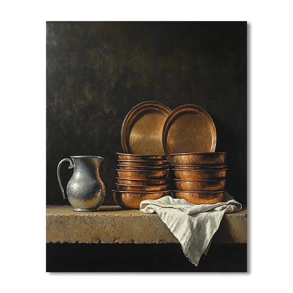 Diego Velázquez Inspired Copper And Ceramic Communion Paint by numbers art