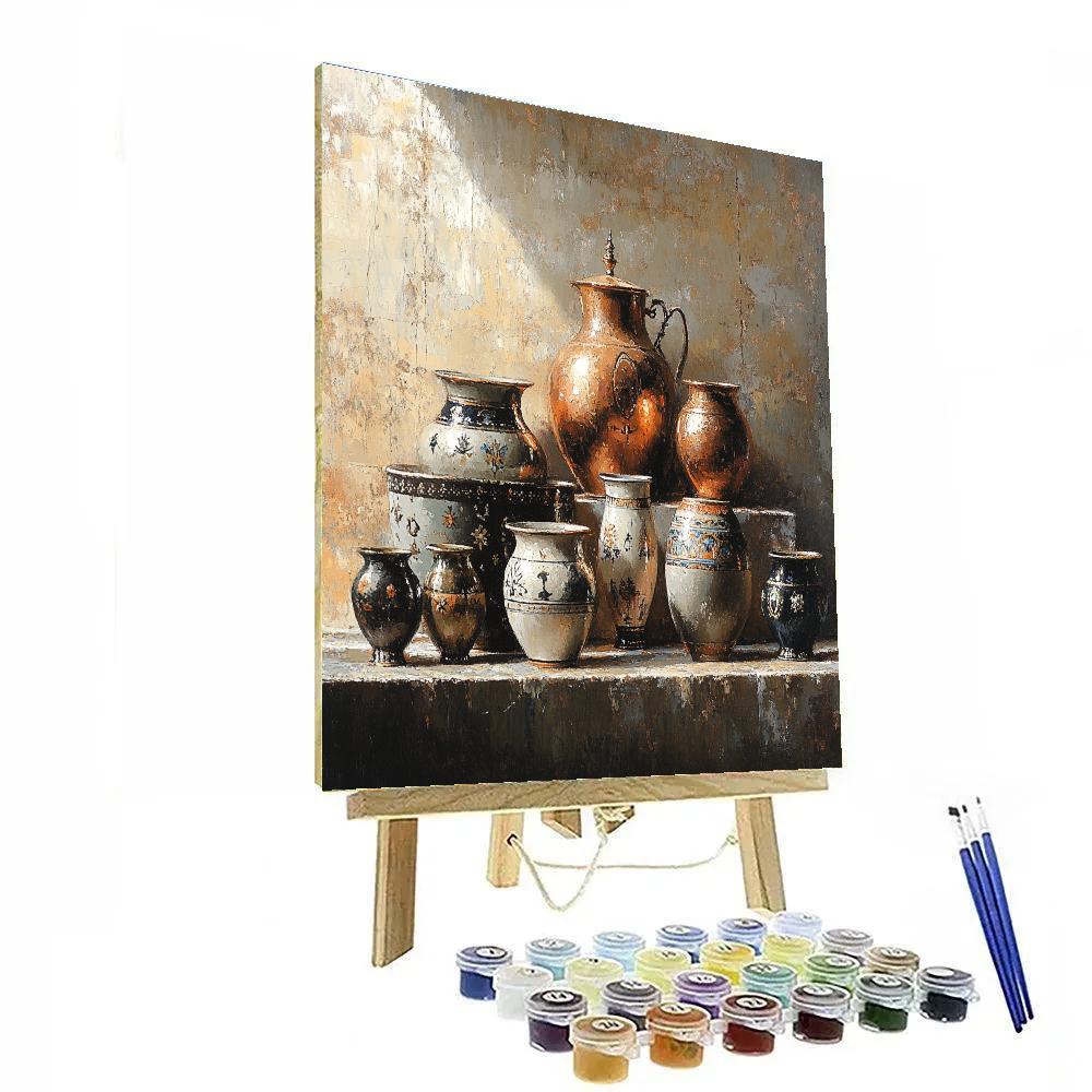 Diego Velázquez Inspired Ceramic And Copper Harmony DIY paint by numbers