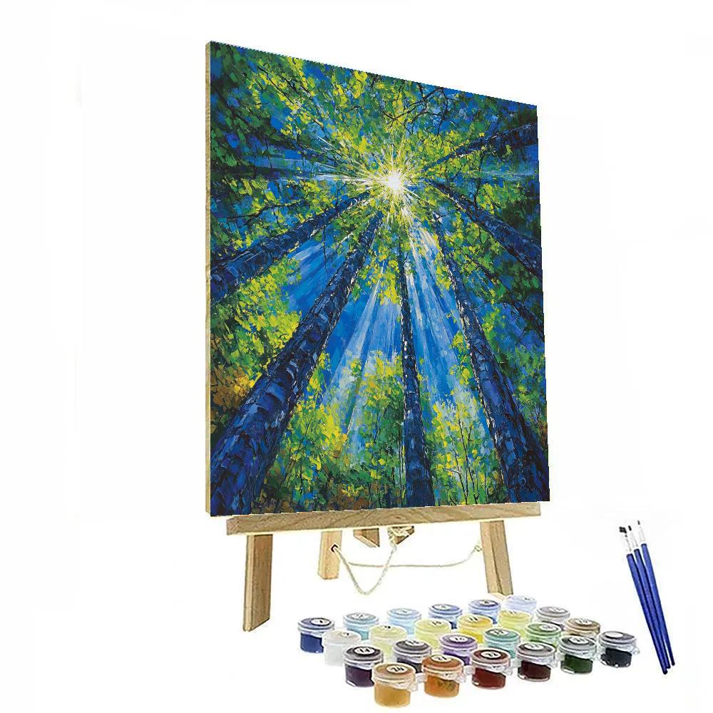 Emily Carr Inspired Whispering Cedar Cathedral DIY paint by numbers