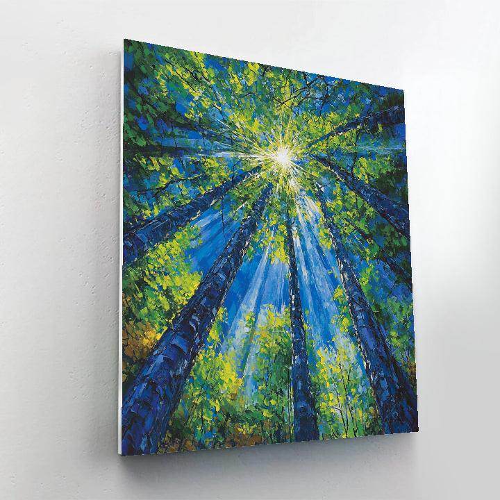 Emily Carr Inspired Whispering Cedar Cathedral DIY paint by numbers