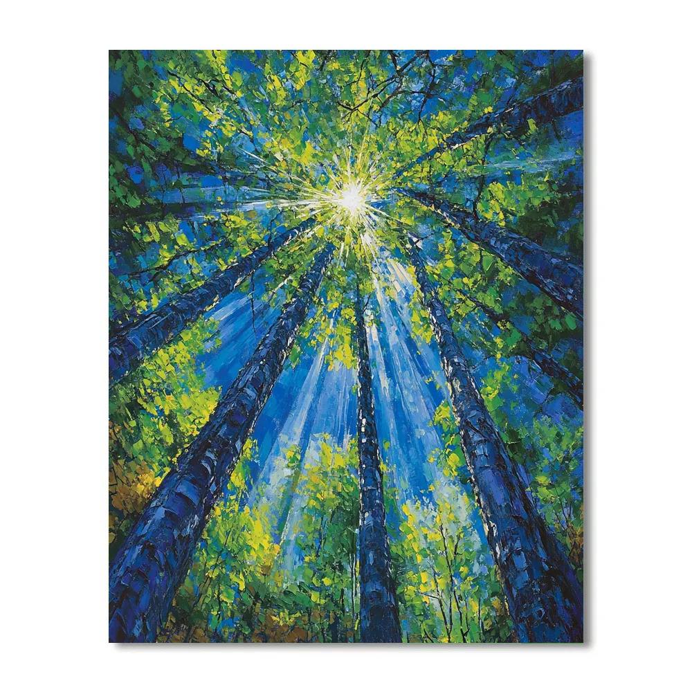 Emily Carr Inspired Whispering Cedar Cathedral DIY paint by numbers