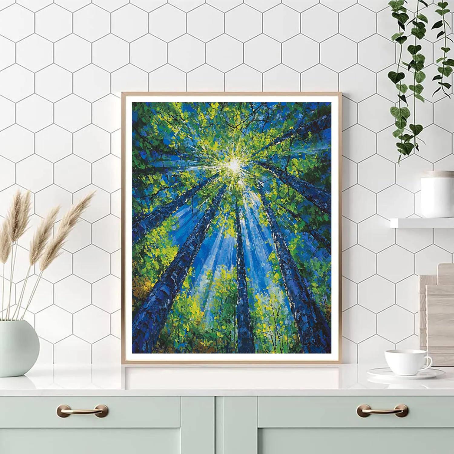 Emily Carr Inspired Whispering Cedar Cathedral DIY paint by numbers