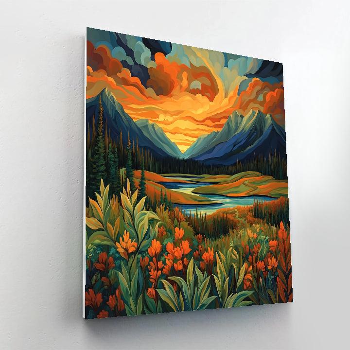 Frederick Varley Inspired Radiant Mountain Twilight Paint by numbers kits