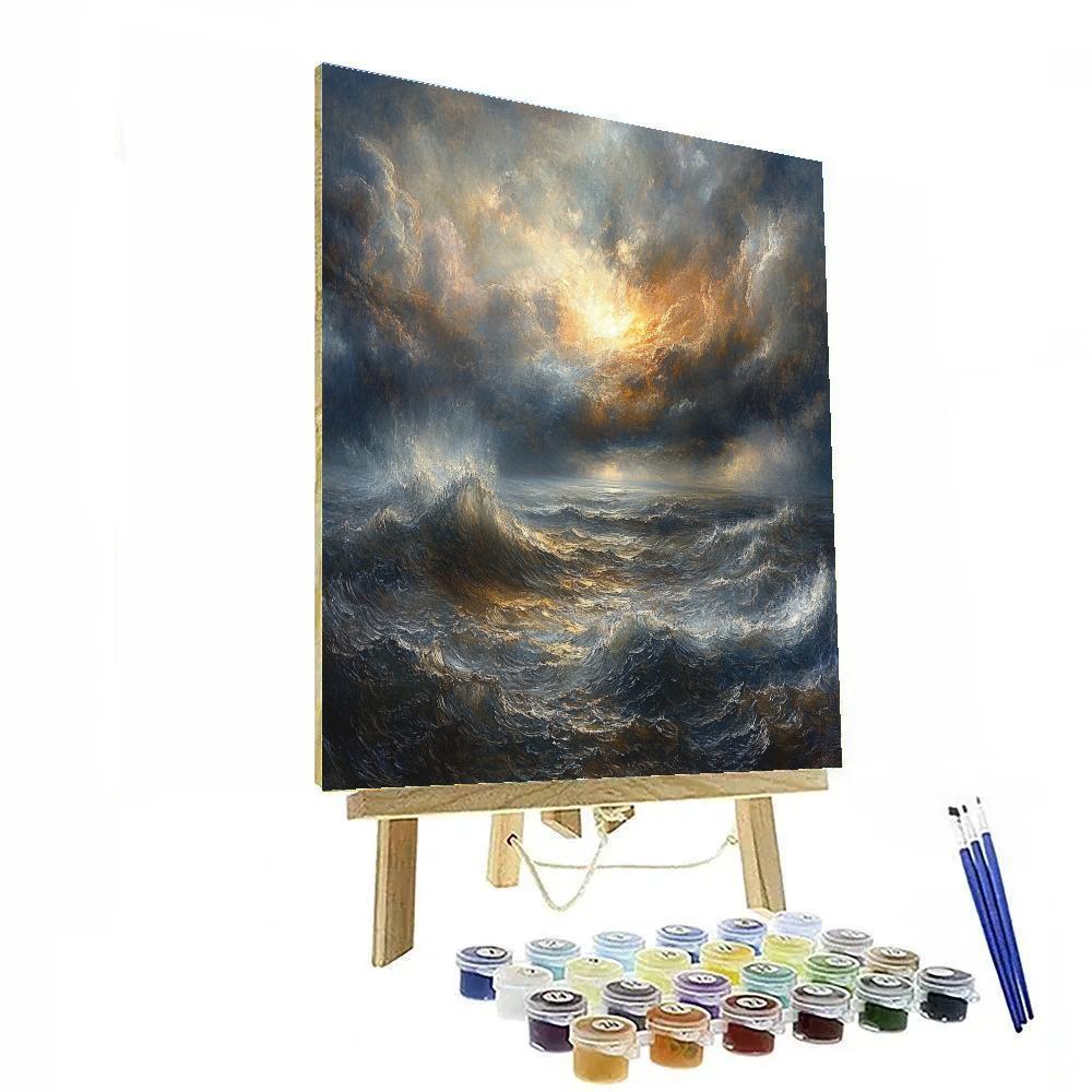 J.M.W. Turner Inspired Storm Over The Sea Paint by numbers kits