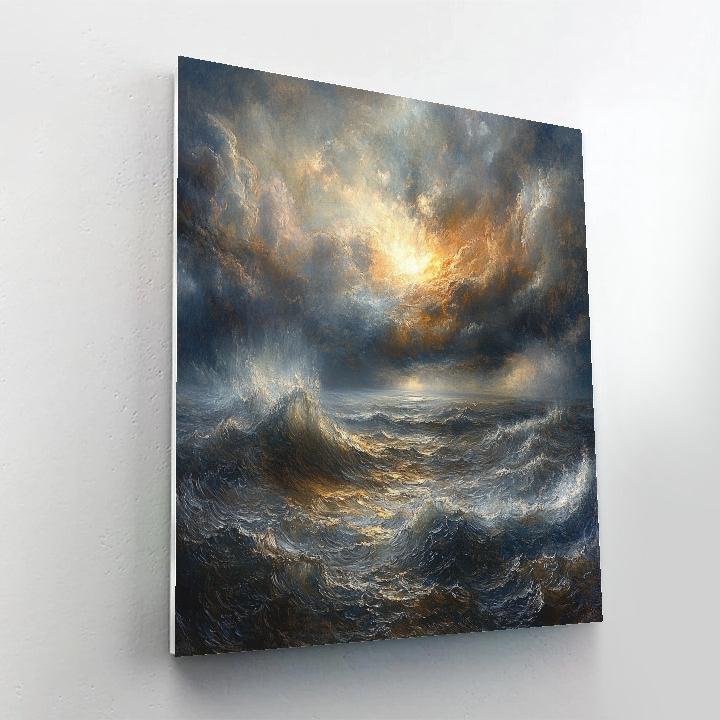 J.M.W. Turner Inspired Storm Over The Sea Paint by numbers kits