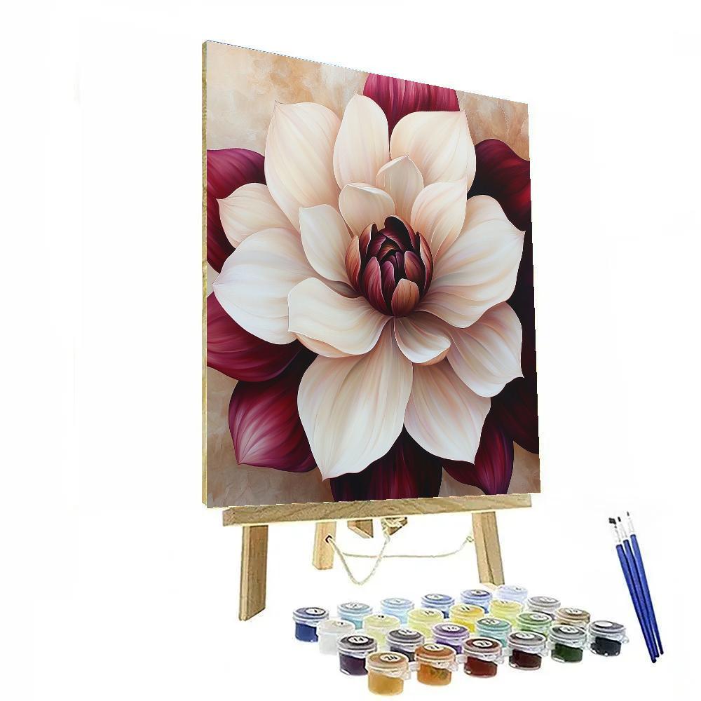 Georgia OKeeffe Inspired Monumental Petal Unfurling DIY paint by numbers