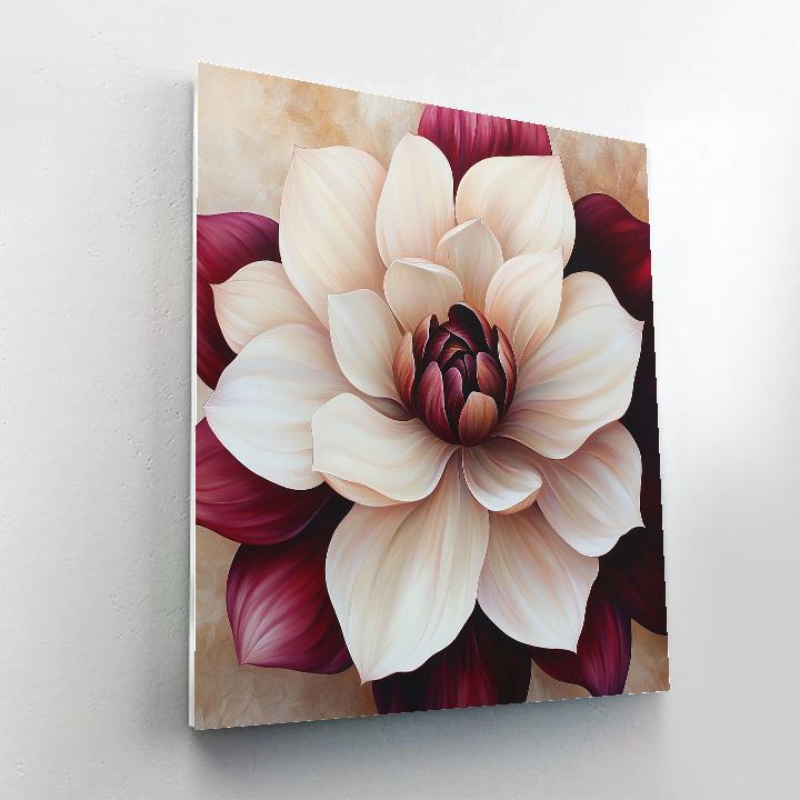 Georgia OKeeffe Inspired Monumental Petal Unfurling DIY paint by numbers