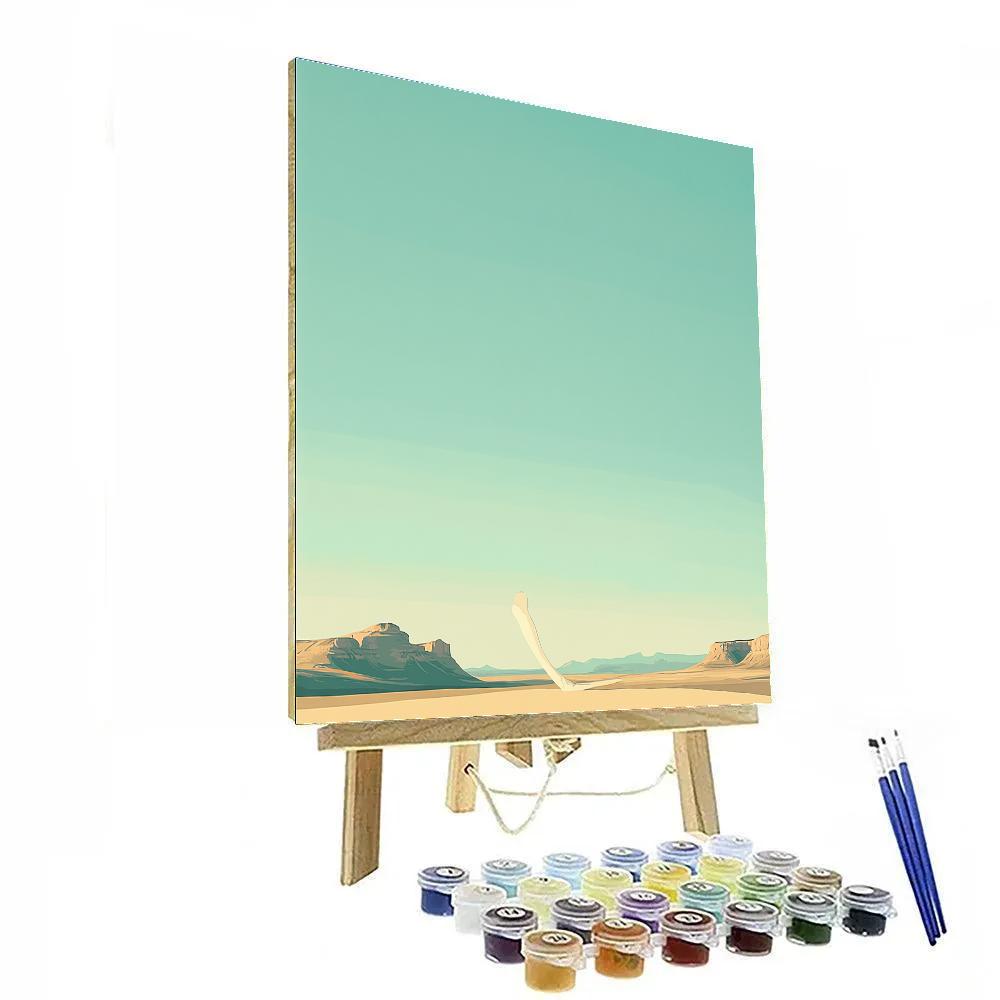 Georgia OKeeffe Inspired Desert Bone Against Vast Sky Painting by numbers kit