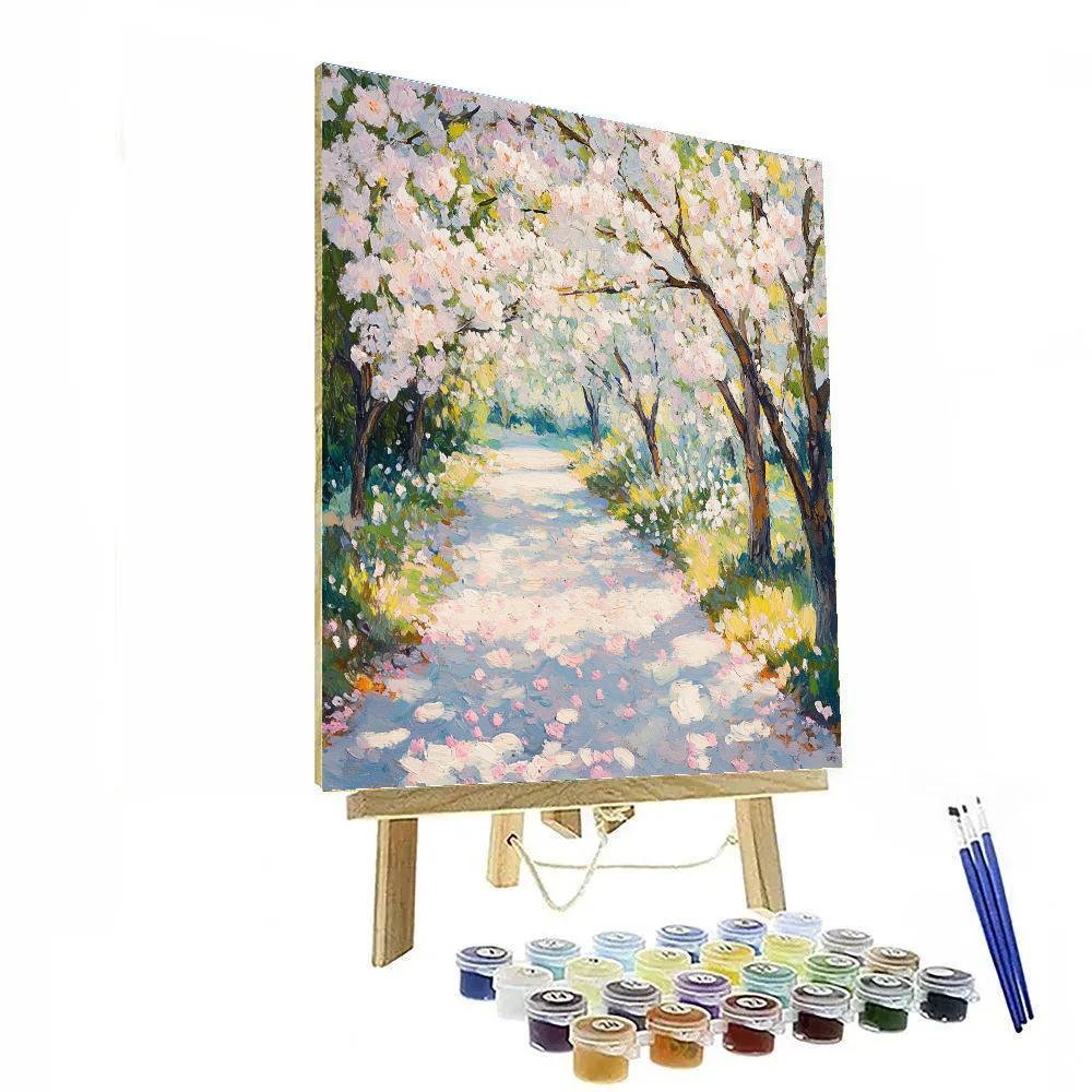 Monet Inspired Blooming Cherry Garden Paint by numbers kits