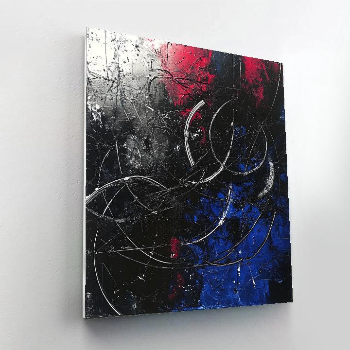 Jackson Pollock Inspired Electric Storm Of Drips paint by color