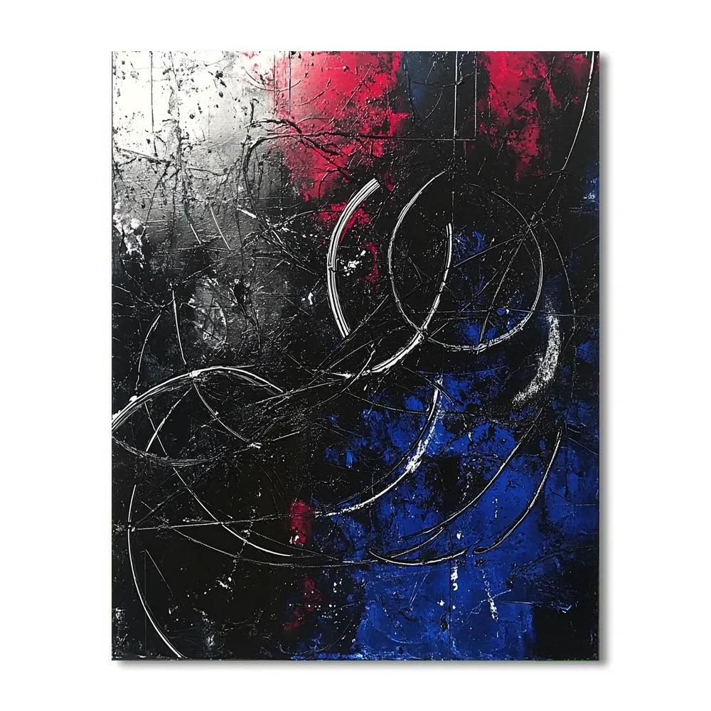 Jackson Pollock Inspired Electric Storm Of Drips paint by color