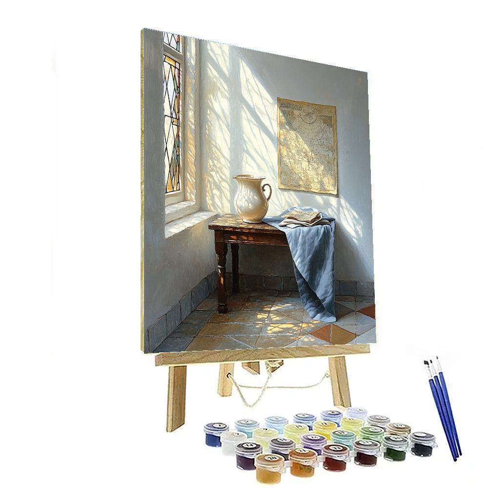 Johannes Vermeer Inspired Sunlit Delft Window Still Life Paint by numbers kits