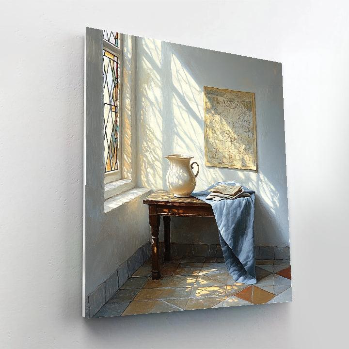 Johannes Vermeer Inspired Sunlit Delft Window Still Life Paint by numbers kits