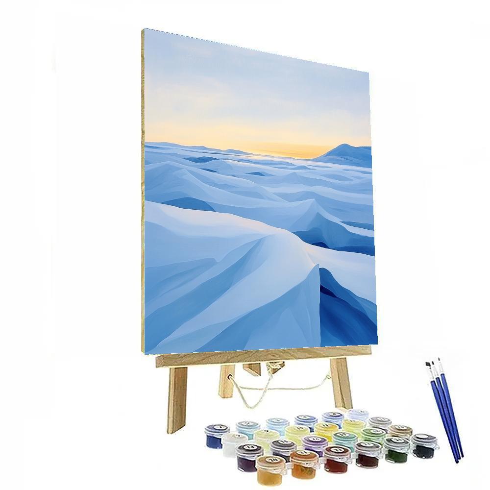 Lawren Harris Inspired Majestic Northern Icefields paint by color