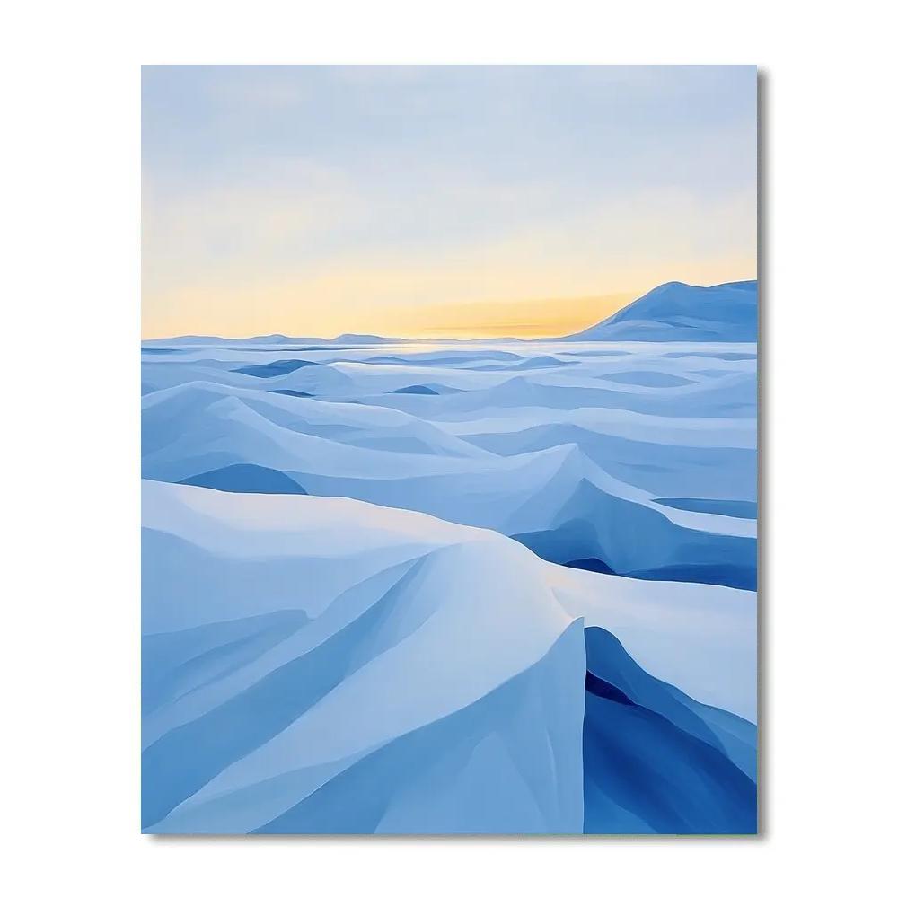 Lawren Harris Inspired Majestic Northern Icefields paint by color
