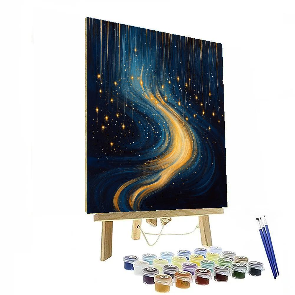 Jackson Pollock Inspired Celestial Whirl Of Color paint by color