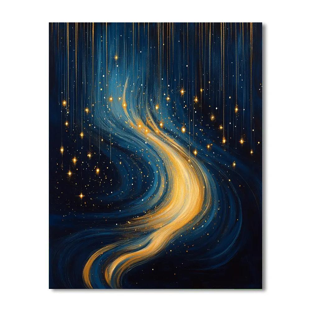 Jackson Pollock Inspired Celestial Whirl Of Color paint by color