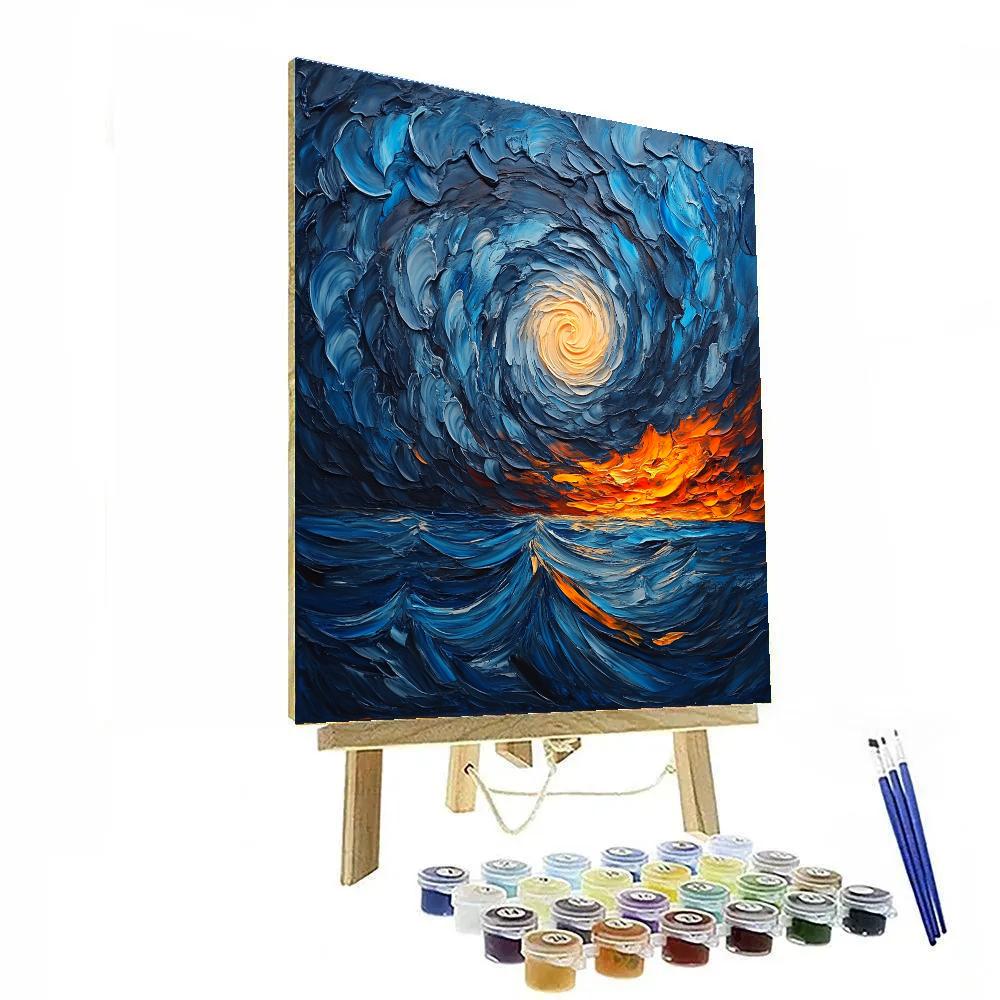 Jean-Paul Riopelle Inspired Whirling Storm Clouds Painting by numbers kit