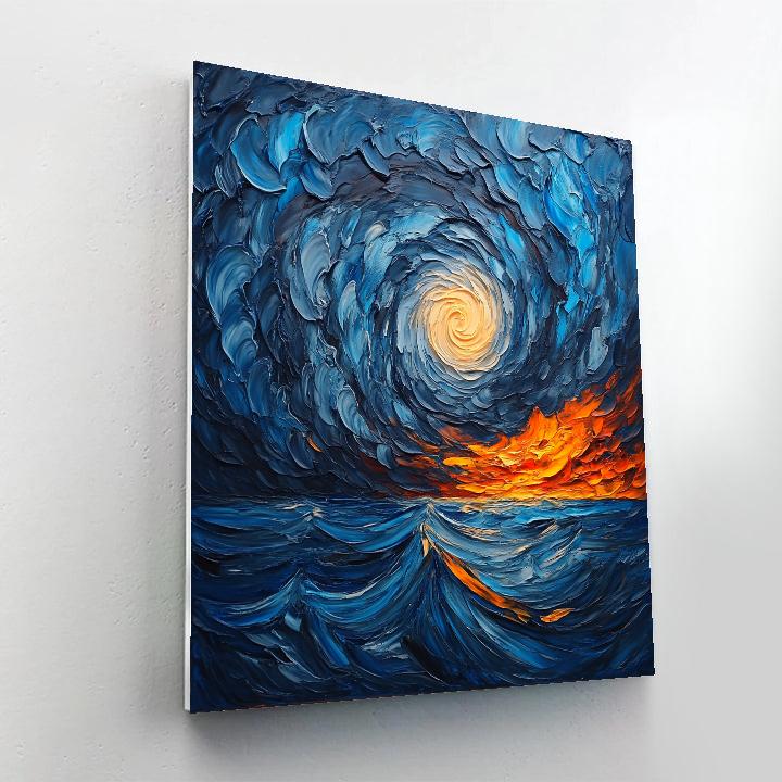 Jean-Paul Riopelle Inspired Whirling Storm Clouds Painting by numbers kit