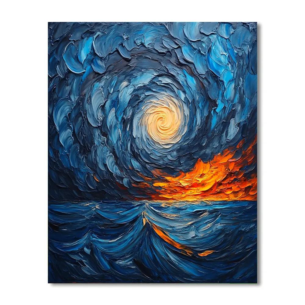 Jean-Paul Riopelle Inspired Whirling Storm Clouds Painting by numbers kit