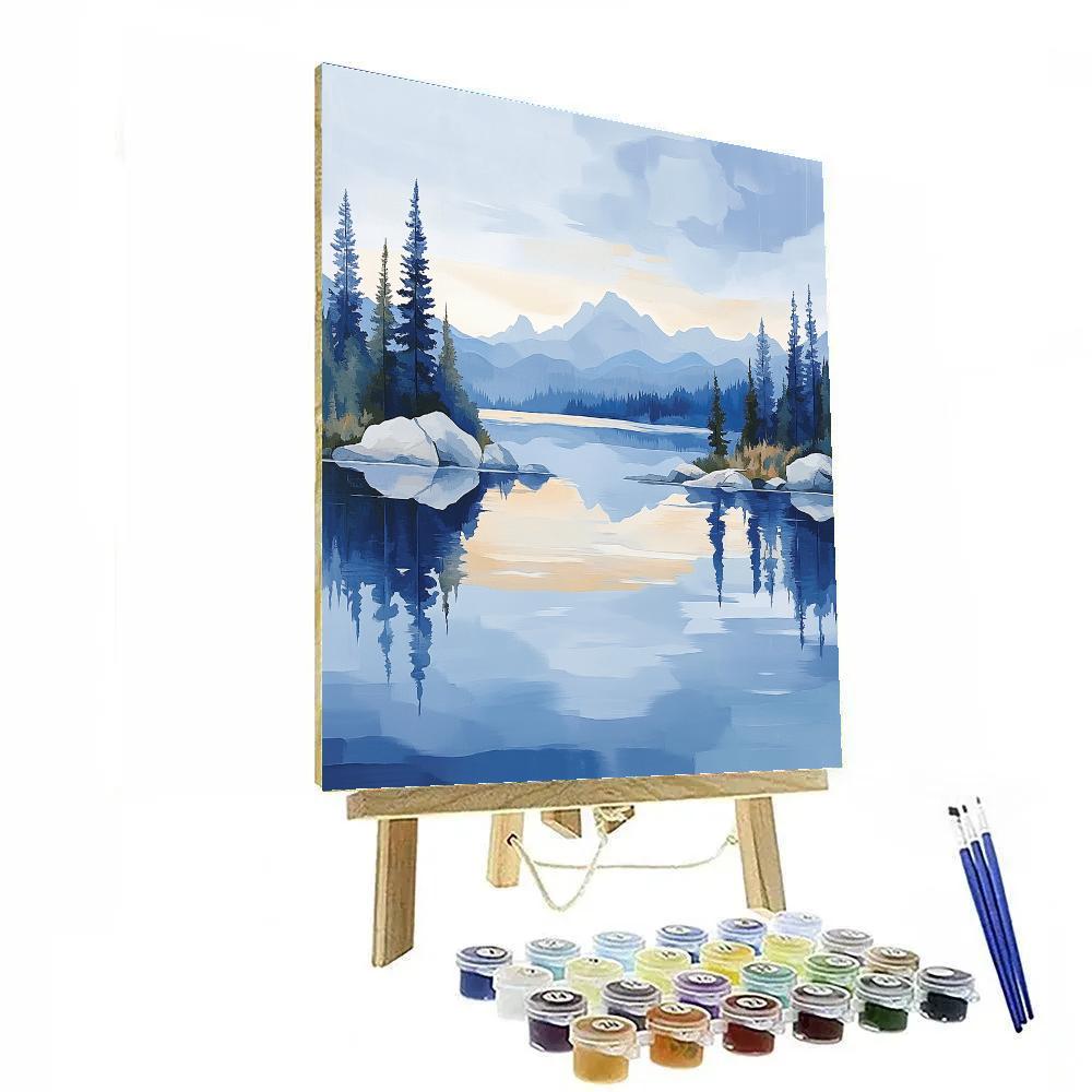 Lawren Harris Inspired Windswept Northern Lake Panorama painting number kit