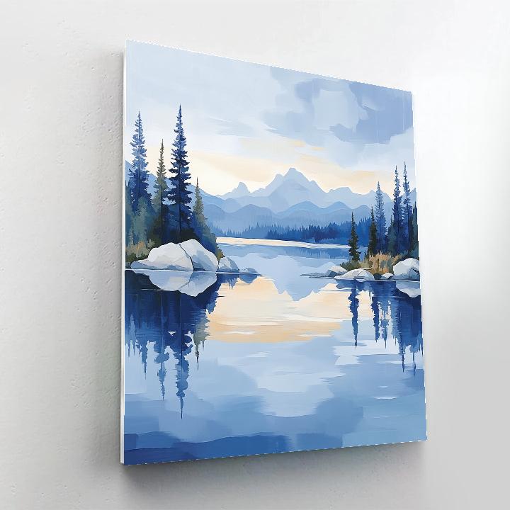 Lawren Harris Inspired Windswept Northern Lake Panorama painting number kit