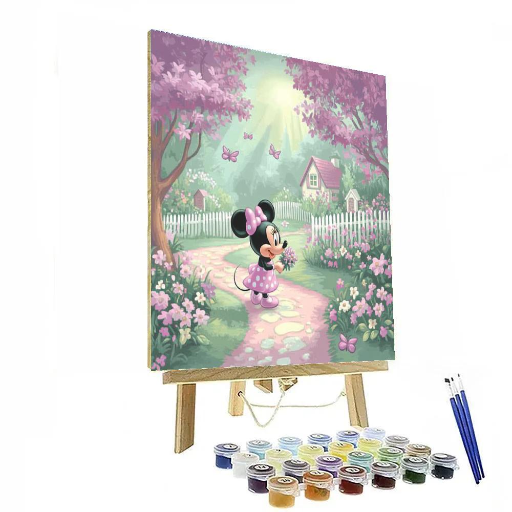 Minnie Mouse Garden Stroll Paint by numbers art