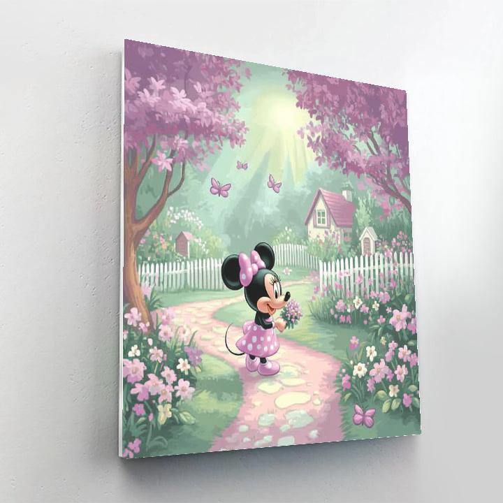 Minnie Mouse Garden Stroll Paint by numbers art